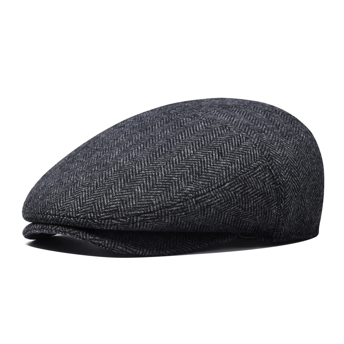 Bellamy Wool Herringbone Flat Cap