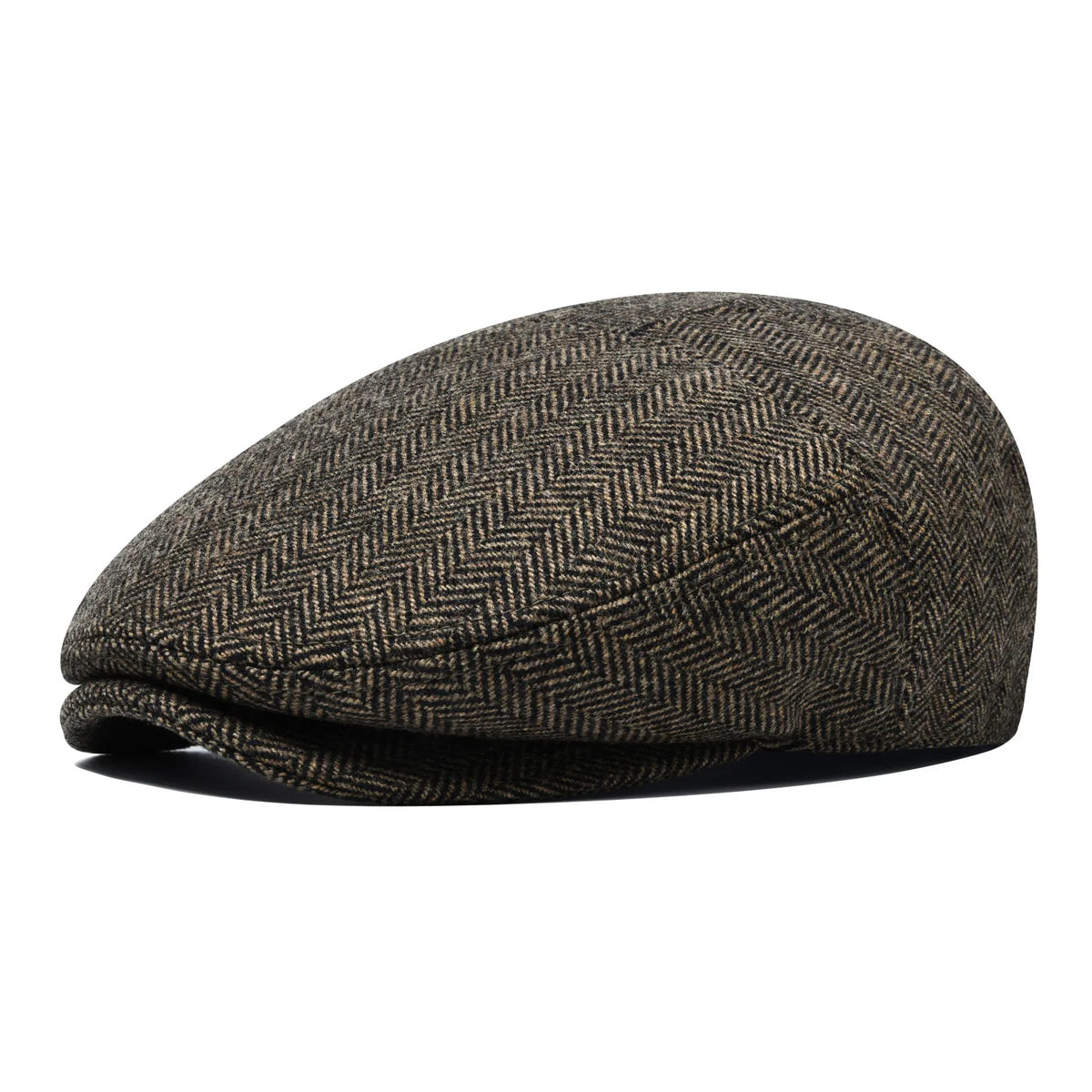 Bellamy Wool Herringbone Flat Cap