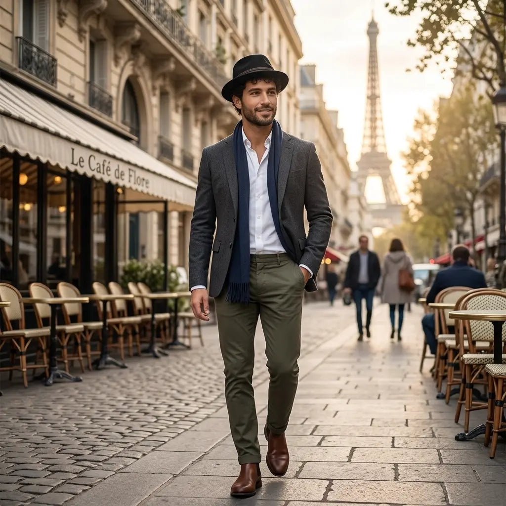 Benedetti Black Wool Porkpie Hat