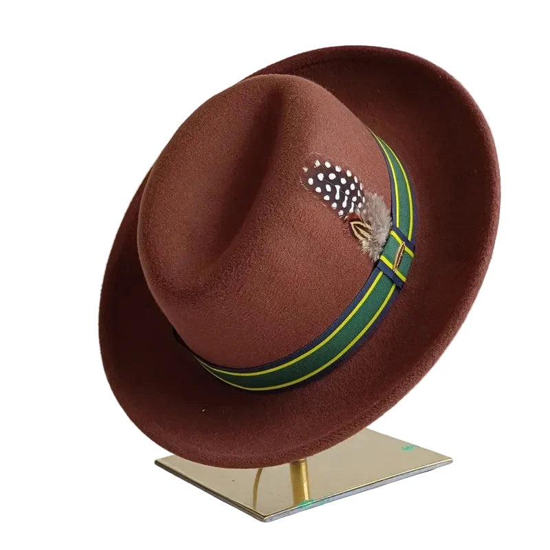 Bergerac Feathers Cotton Fedora Hat