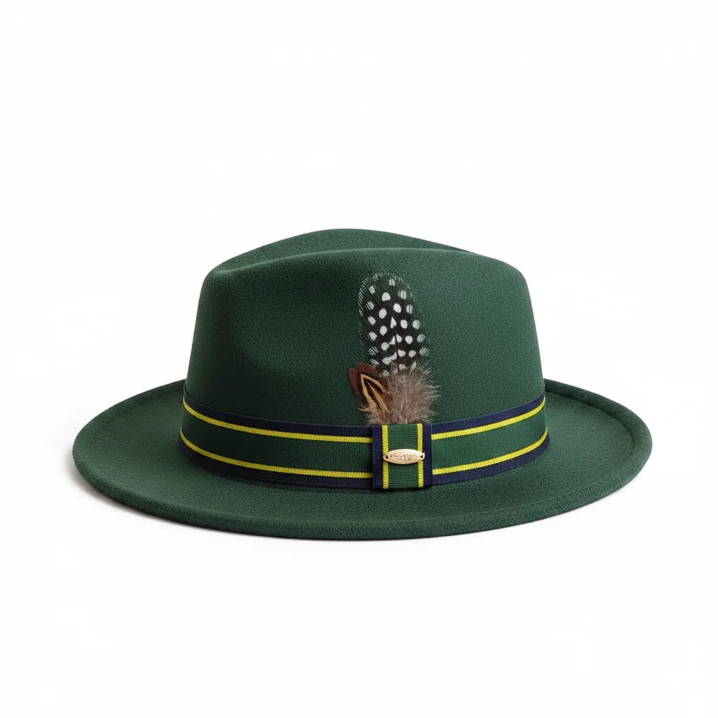 Bergerac Feathers Cotton Fedora Hat