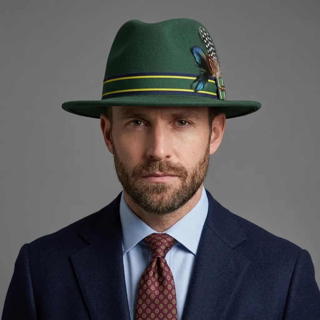 Bergerac Feathers Cotton Fedora Hat