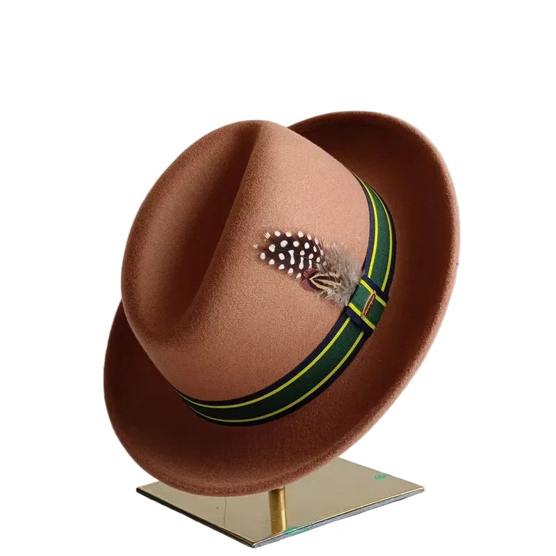 Bergerac Feathers Cotton Fedora Hat
