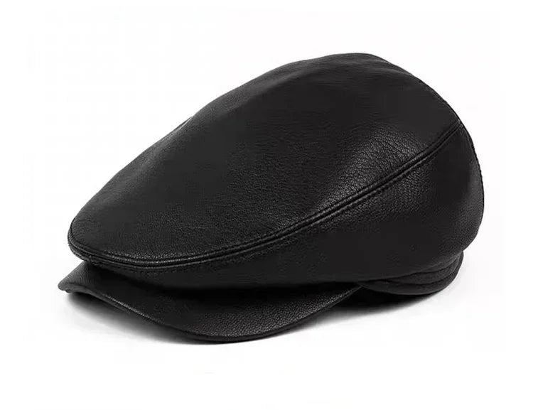 Bernadotte Genuine Leather Flat Cap