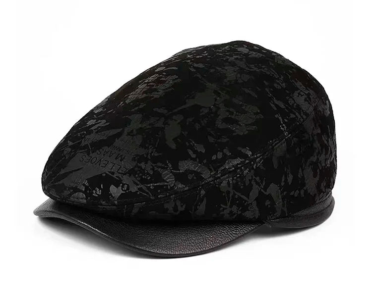 Bernadotte Genuine Leather Flat Cap