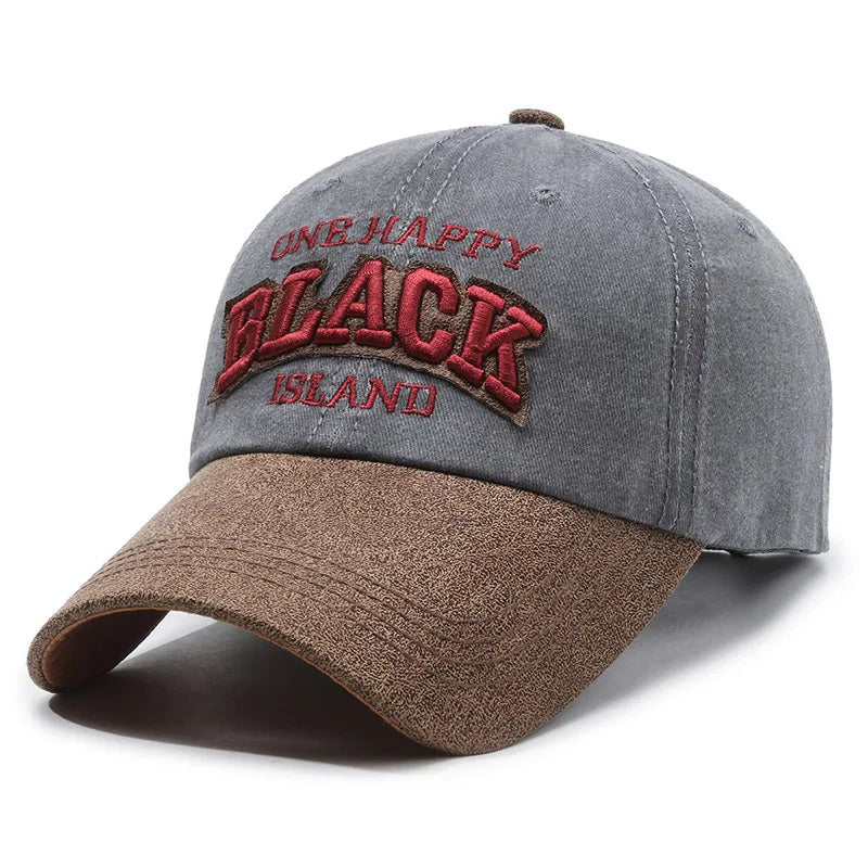 Black Island Washed Cotton Baseball Cap