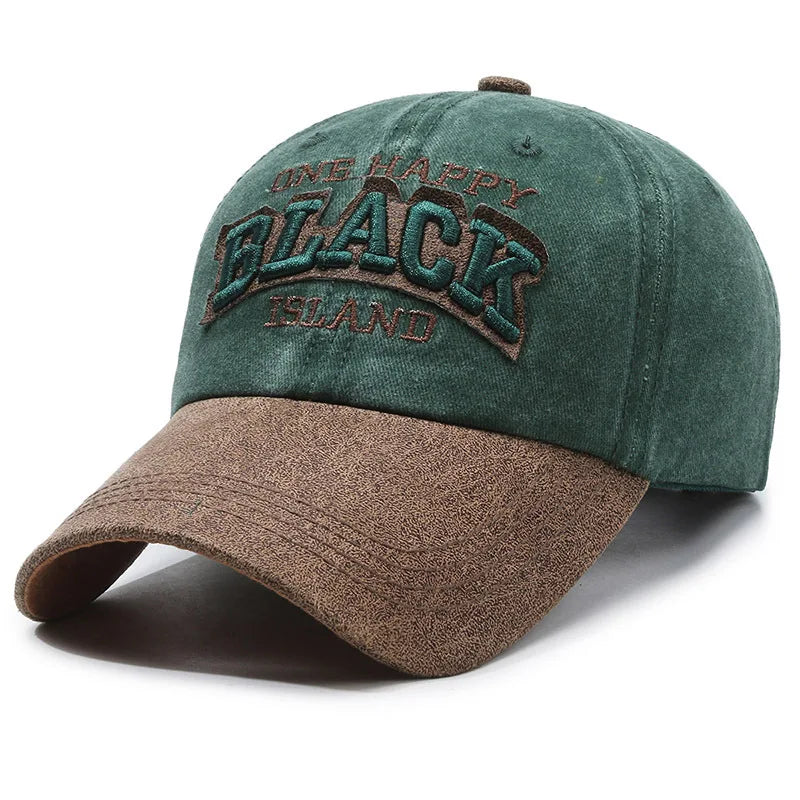 Black Island Washed Cotton Baseball Cap