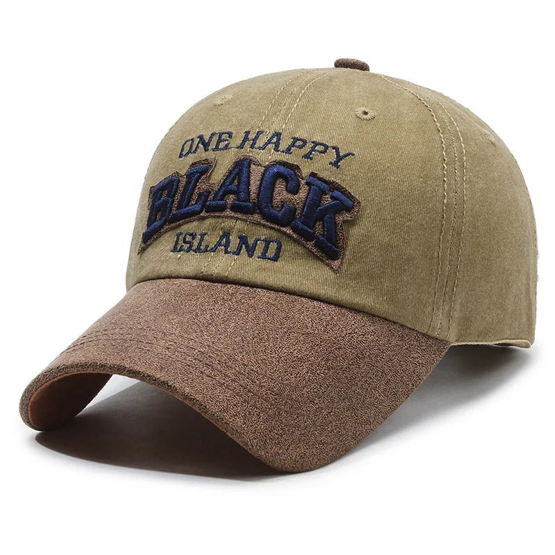 Black Island Washed Cotton Baseball Cap