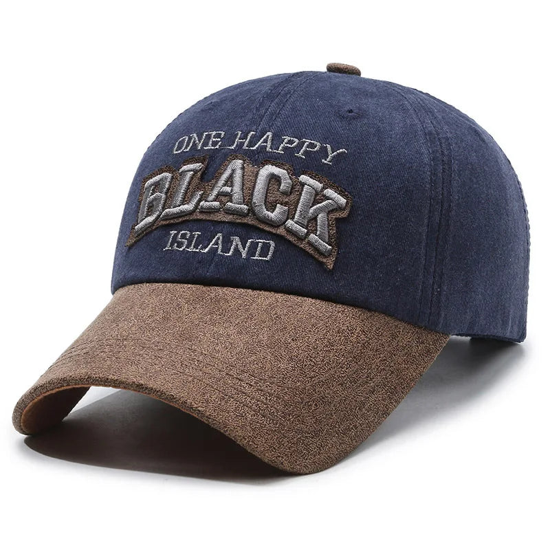 Black Island Washed Cotton Baseball Cap