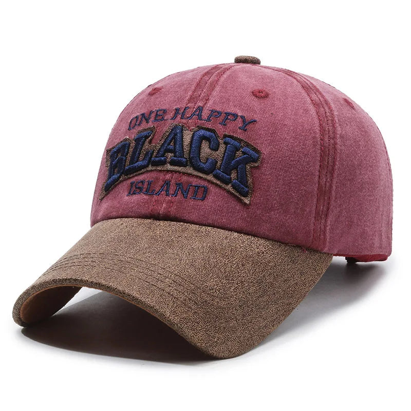 Black Island Washed Cotton Baseball Cap