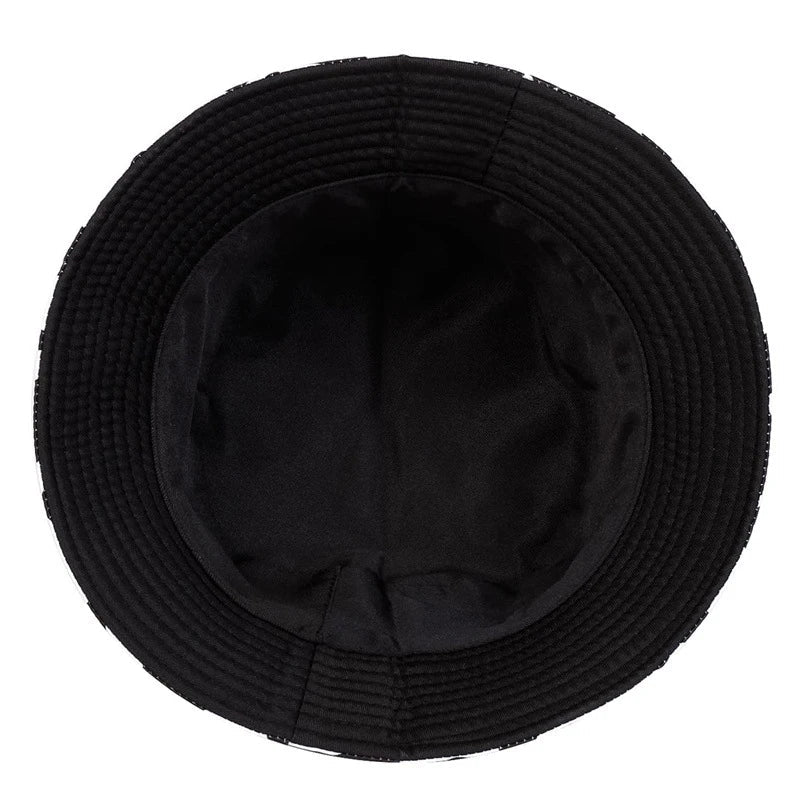 Black & White Cow Print Reversible Bucket Hat