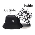 Black & White Cow Print Reversible Bucket Hat