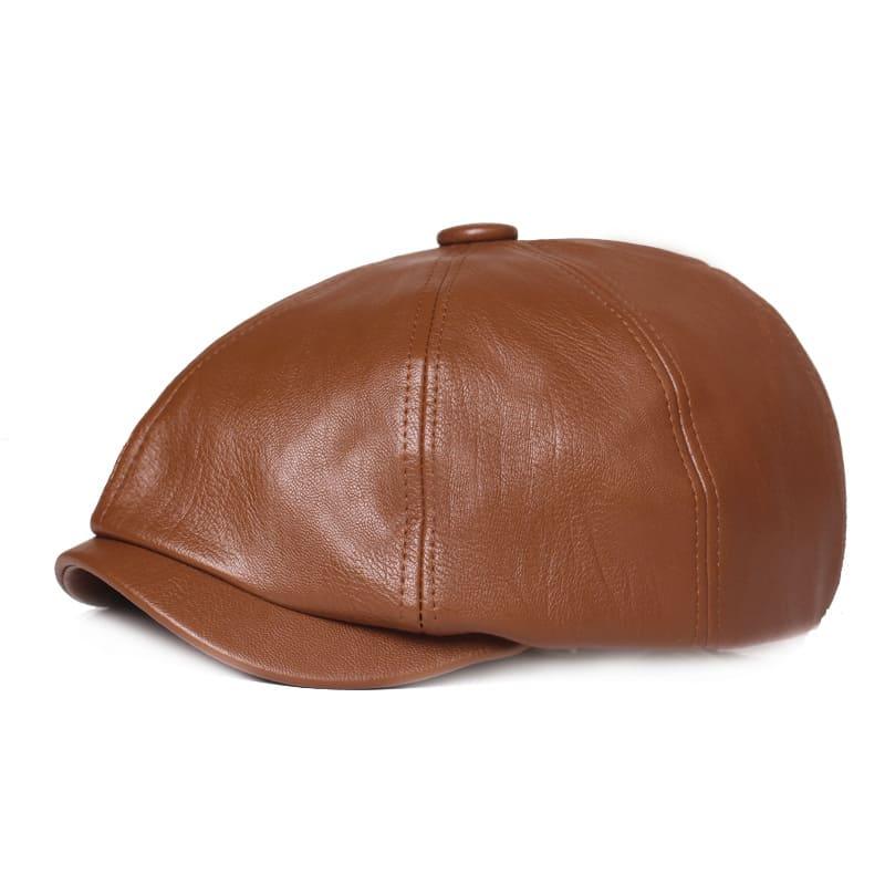 Blackpool Leather Newsboy Cap