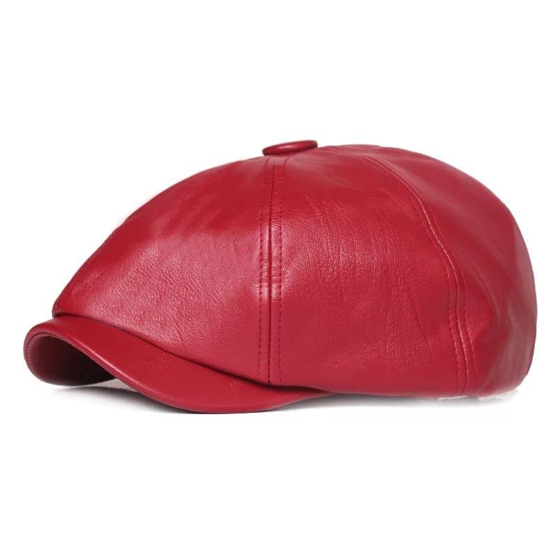 Blackpool Leather Newsboy Cap