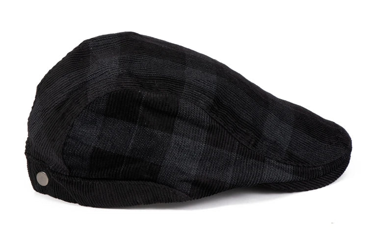 Bolton Plaid Corduroy Duckbill Cap