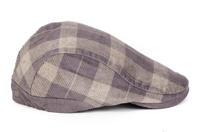 Bolton Plaid Corduroy Duckbill Cap