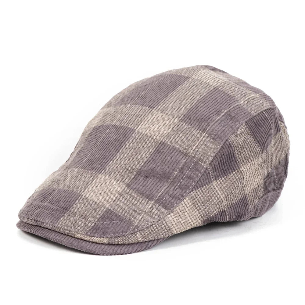 Bolton Plaid Corduroy Duckbill Cap
