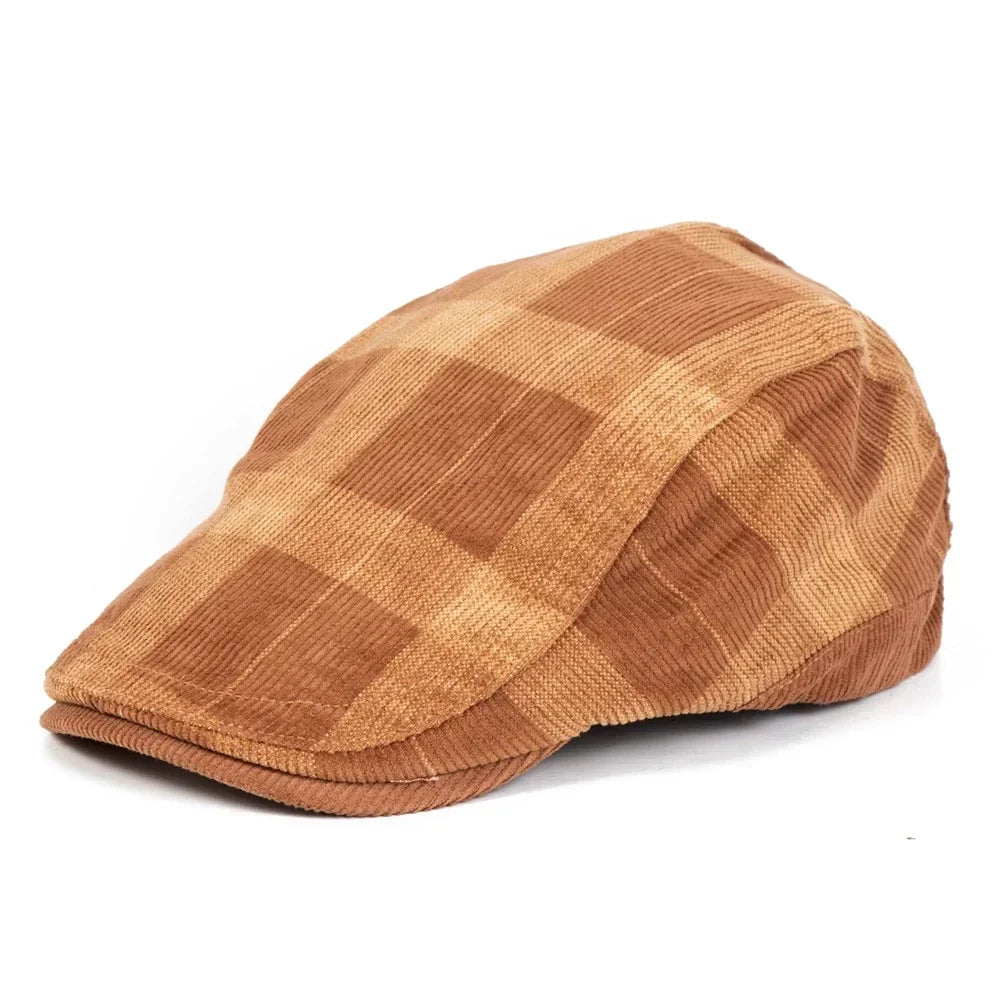 Bolton Plaid Corduroy Duckbill Cap