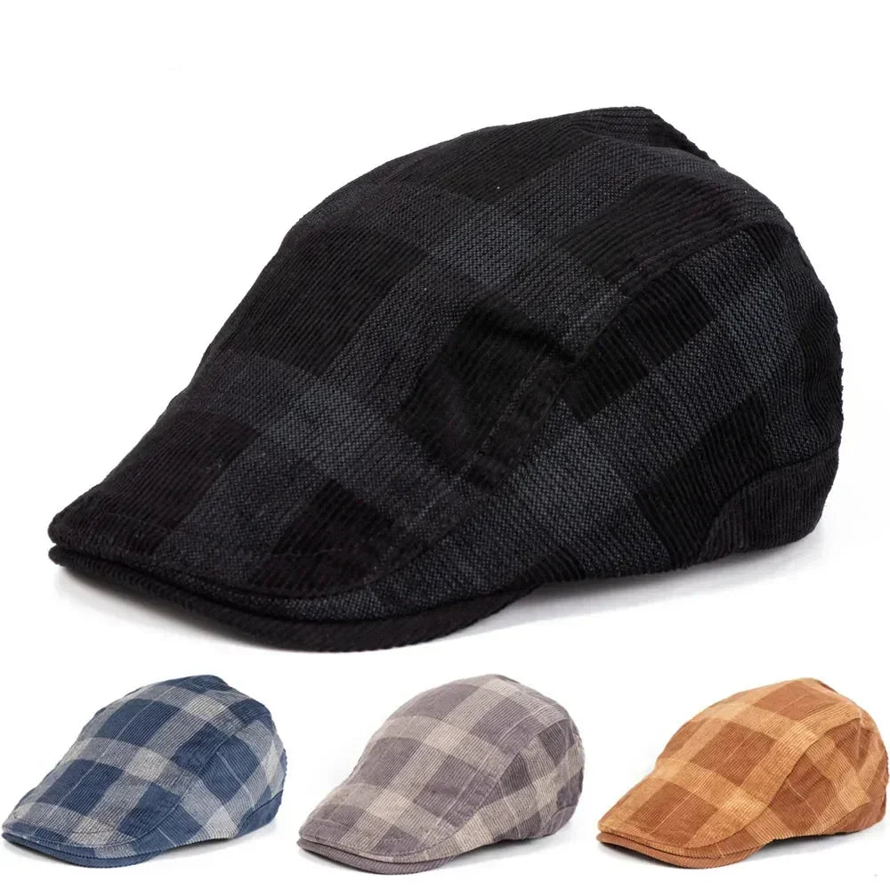 Bolton Plaid Corduroy Duckbill Cap