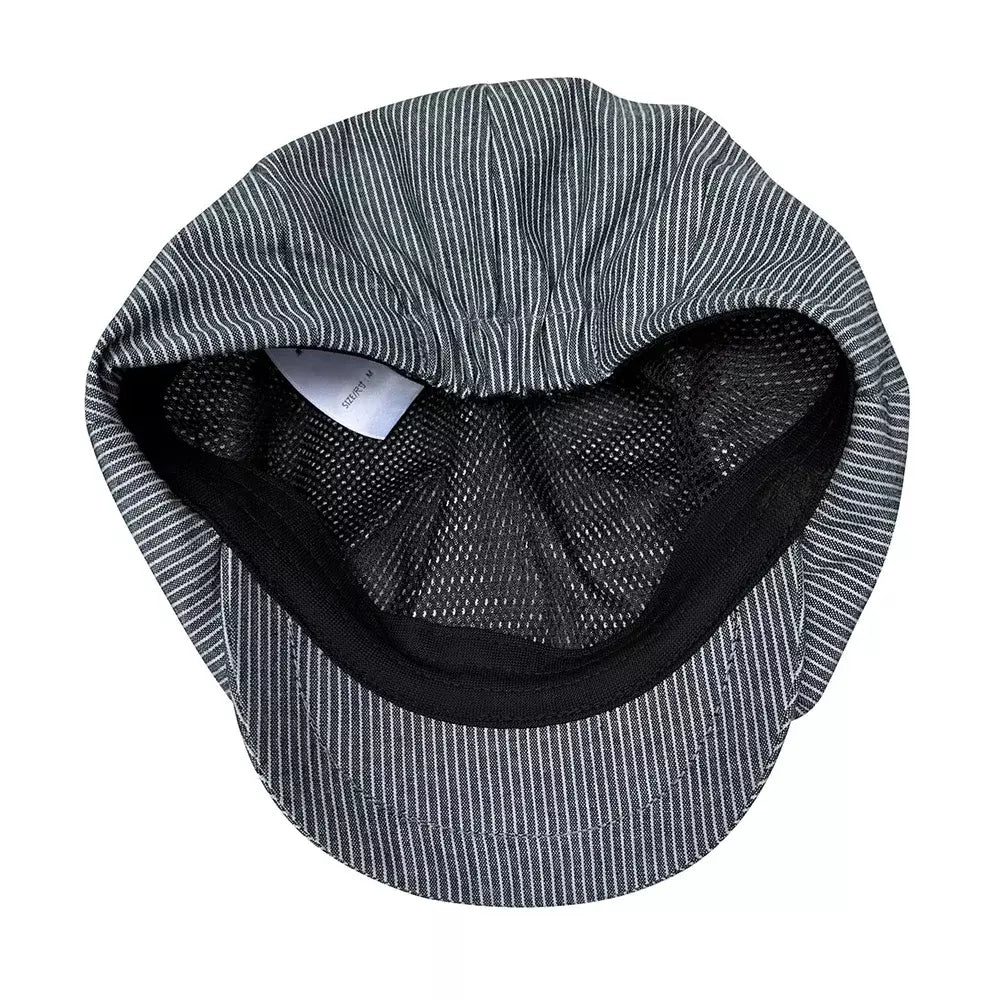 Bonham Striped Linen Newsboy Cap