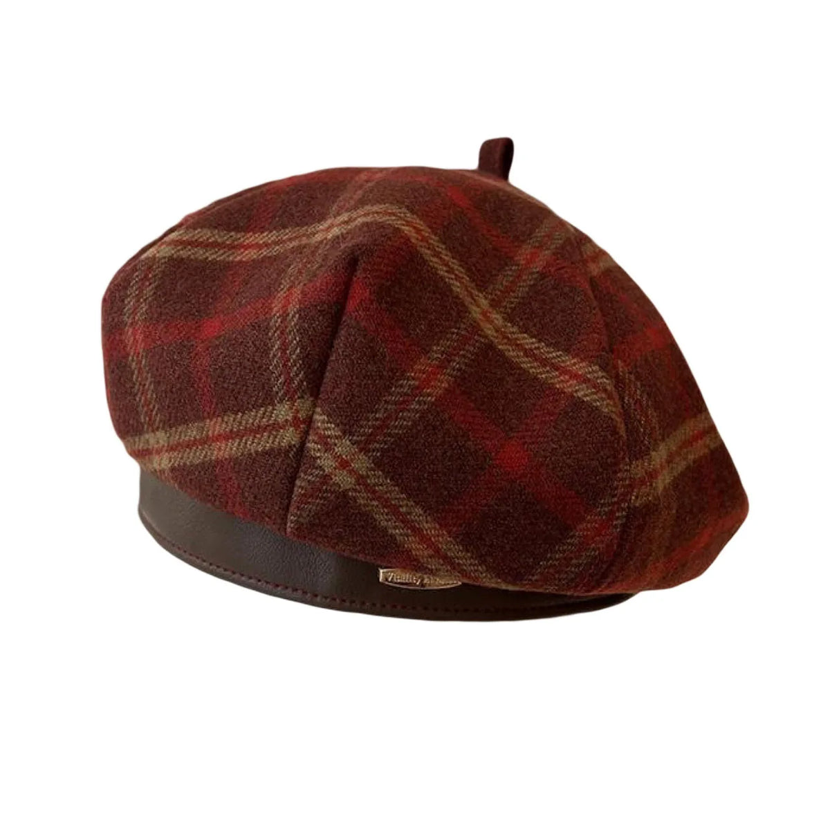 Bordeaux Women's Tartan Cotton Beret