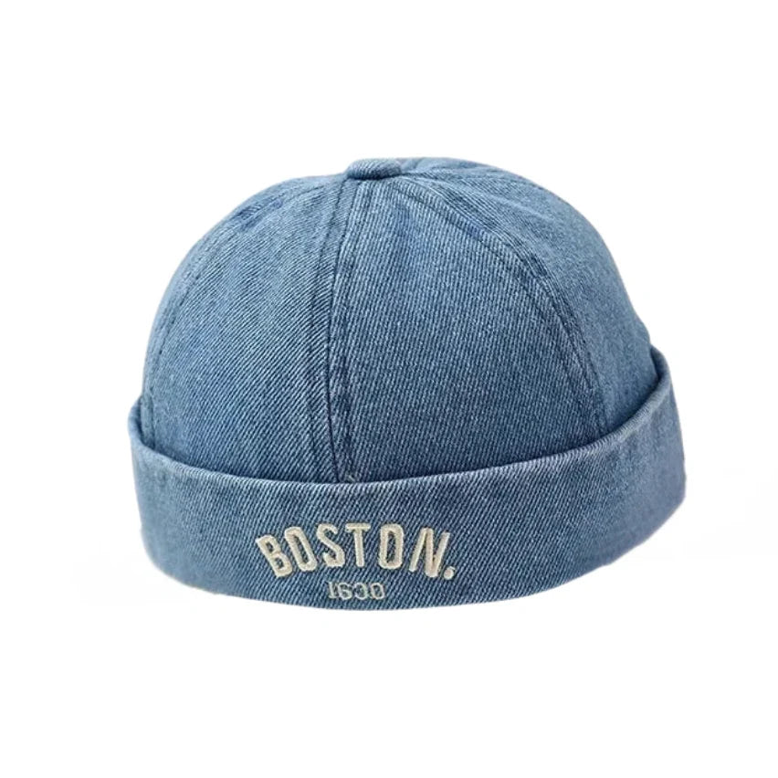 Boston Kids Denim Brimless 6-Panels Docker Cap