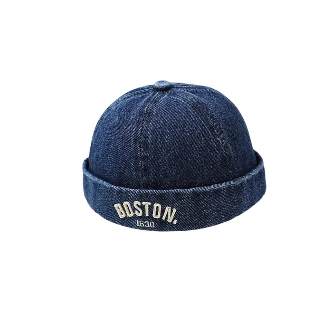 Boston Kids Denim Brimless 6-Panels Docker Cap