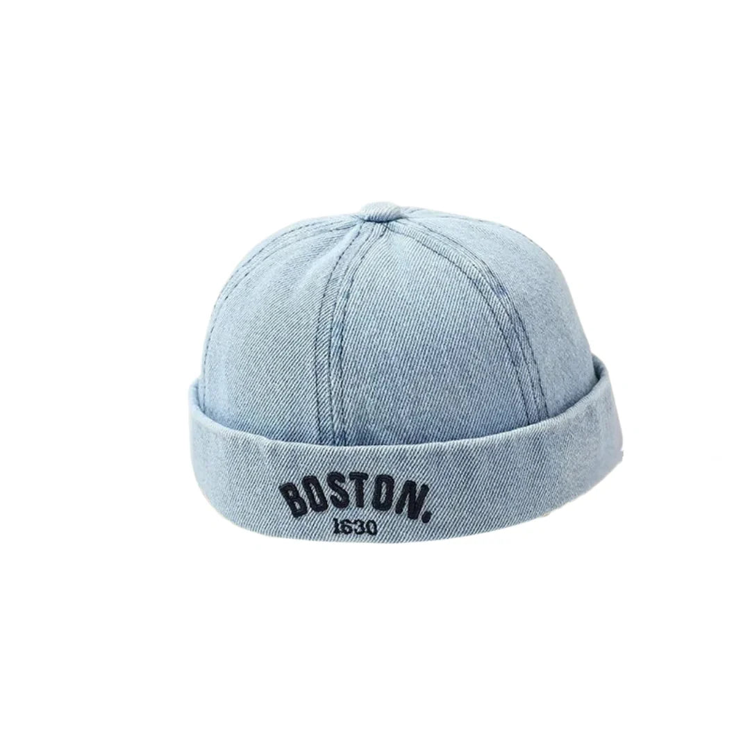 Boston Kids Denim Brimless 6-Panels Docker Cap
