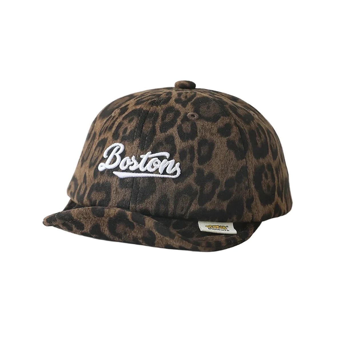 Boston Kids Leopard Print Short Brim Baseball Cap