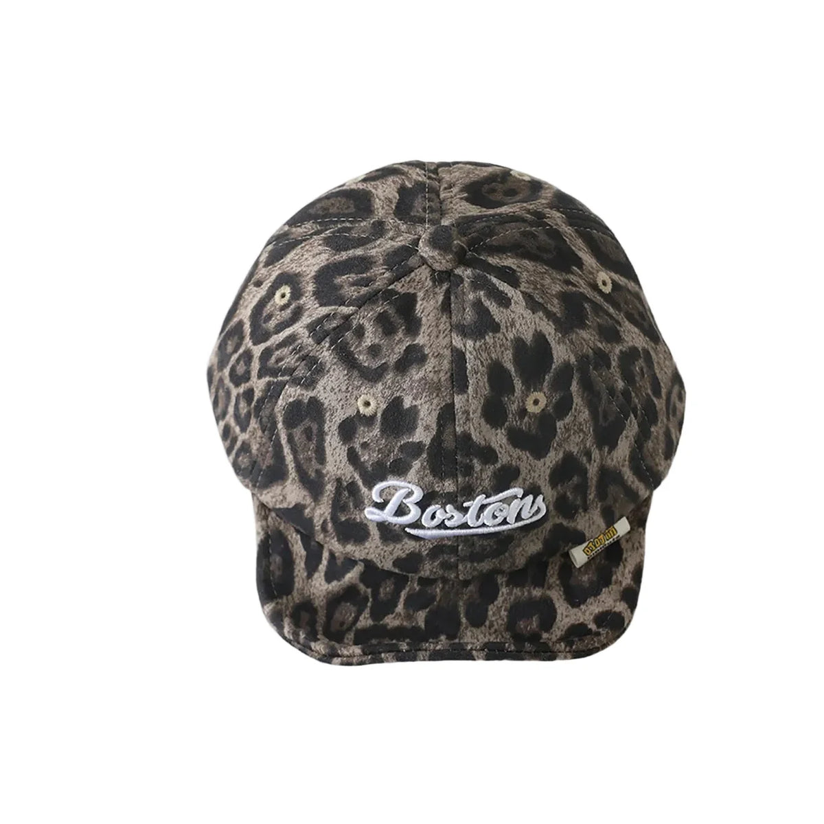 Boston Kids Leopard Print Short Brim Baseball Cap