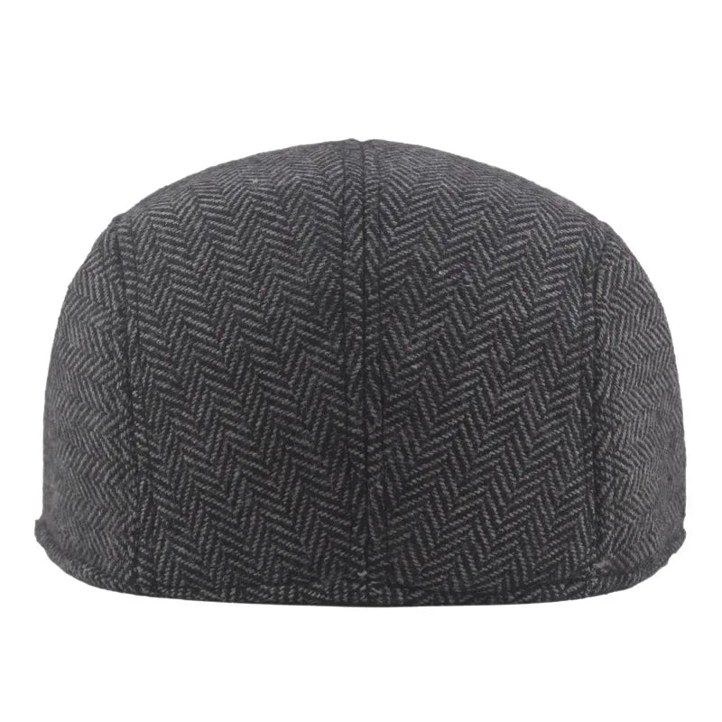 Boston Retro Herringbone Duckbill Flat Cap