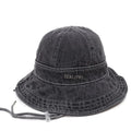 Boston Vintage Denim Wide Brim Bucket Hat