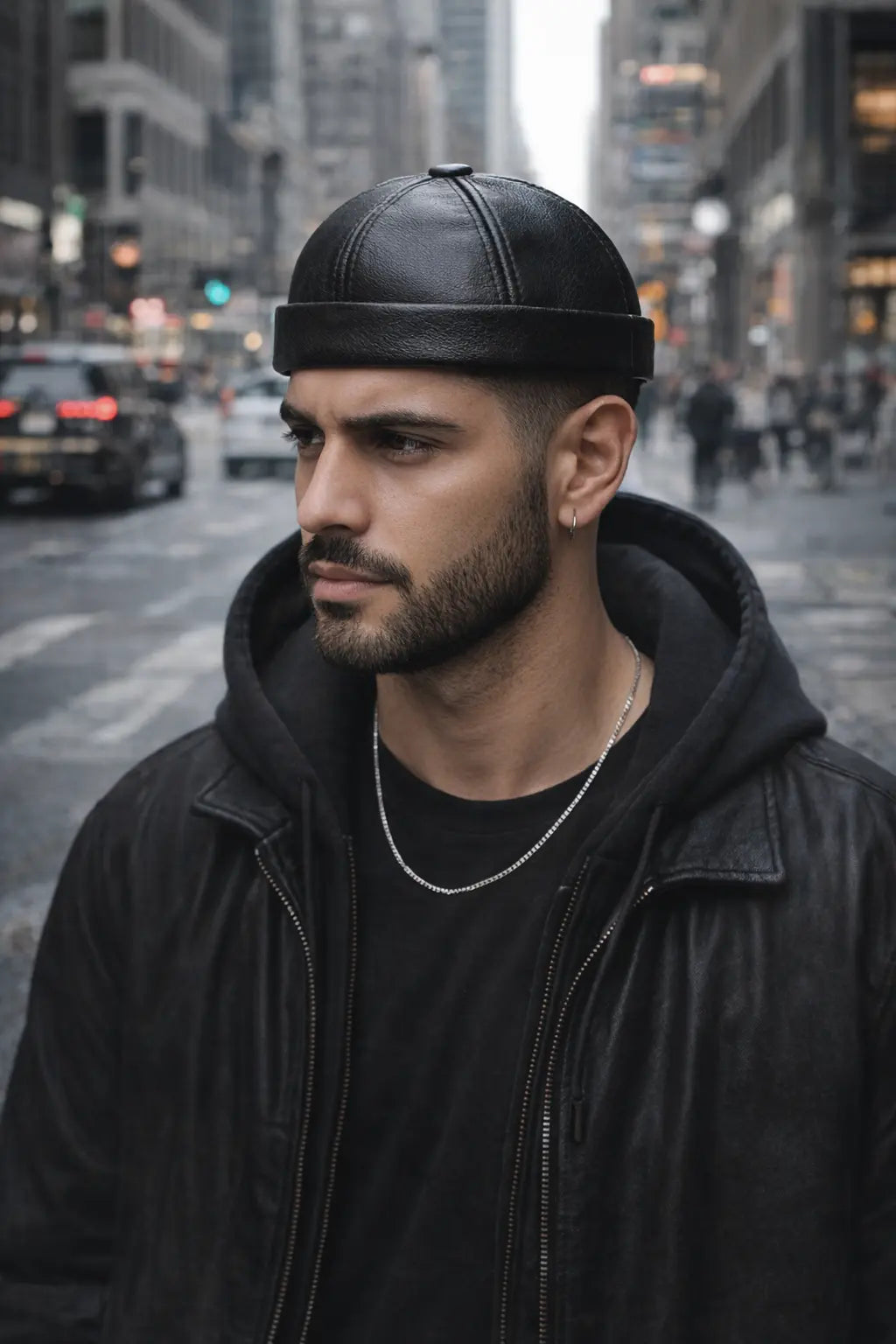 Boston Genuine Leather Docker Cap