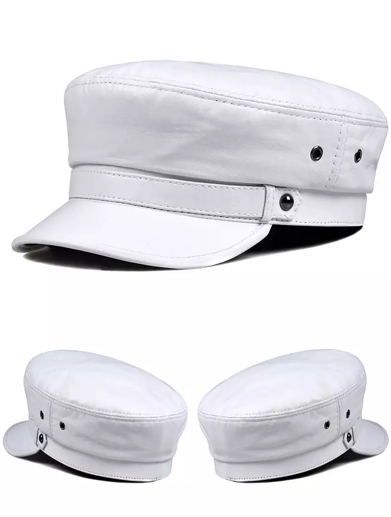 Bouillon Genuine Leather Sailor Cap