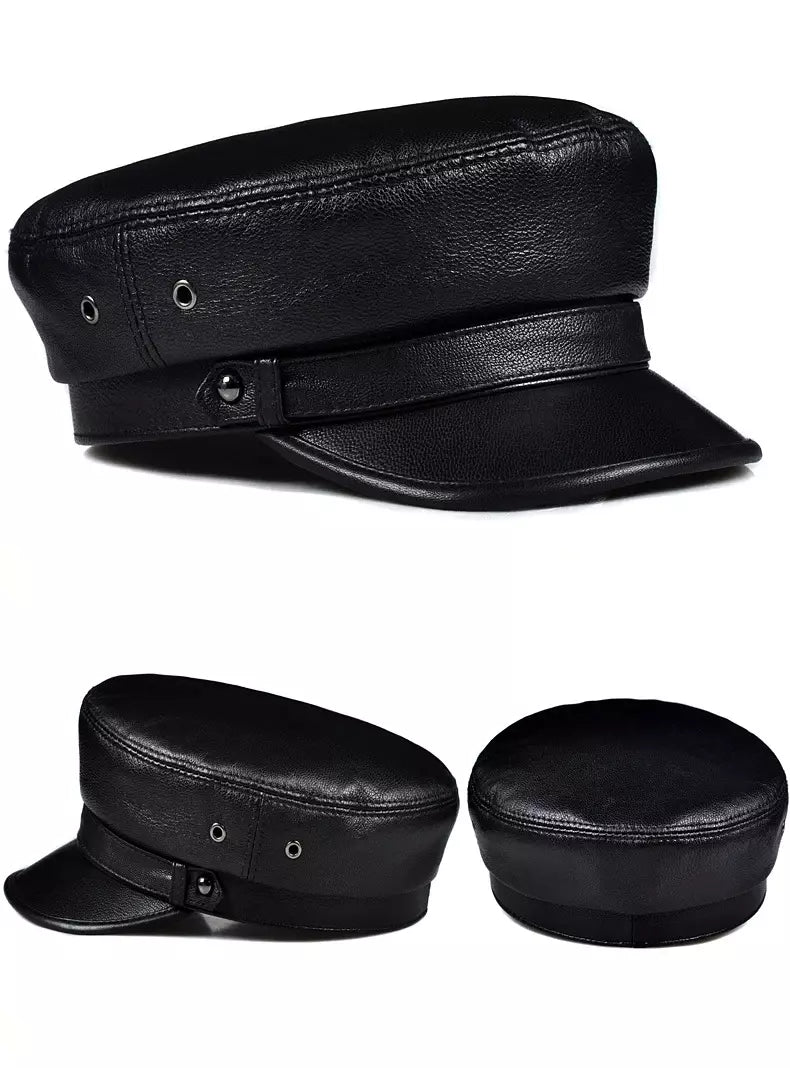 Bouillon Genuine Leather Sailor Cap