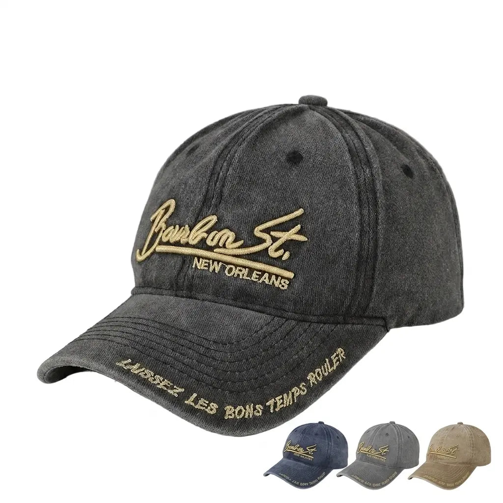 Bourbon St. New Orleans Washed Cotton Baseball Cap