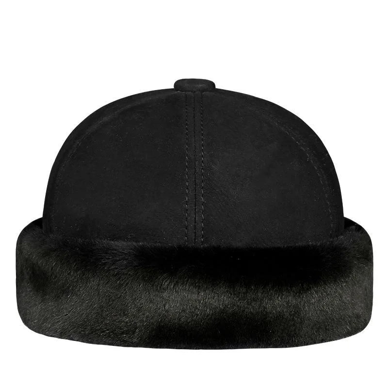 Bozeman Winter Genuine Leather Fur Docker Cap