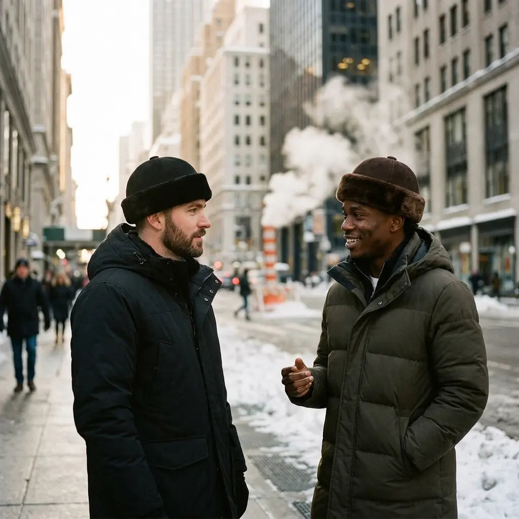 Bozeman Winter Genuine Leather Fur Docker Cap