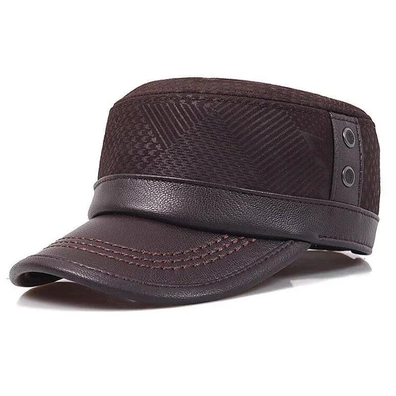 Bradford Genuine Leather Army Cap