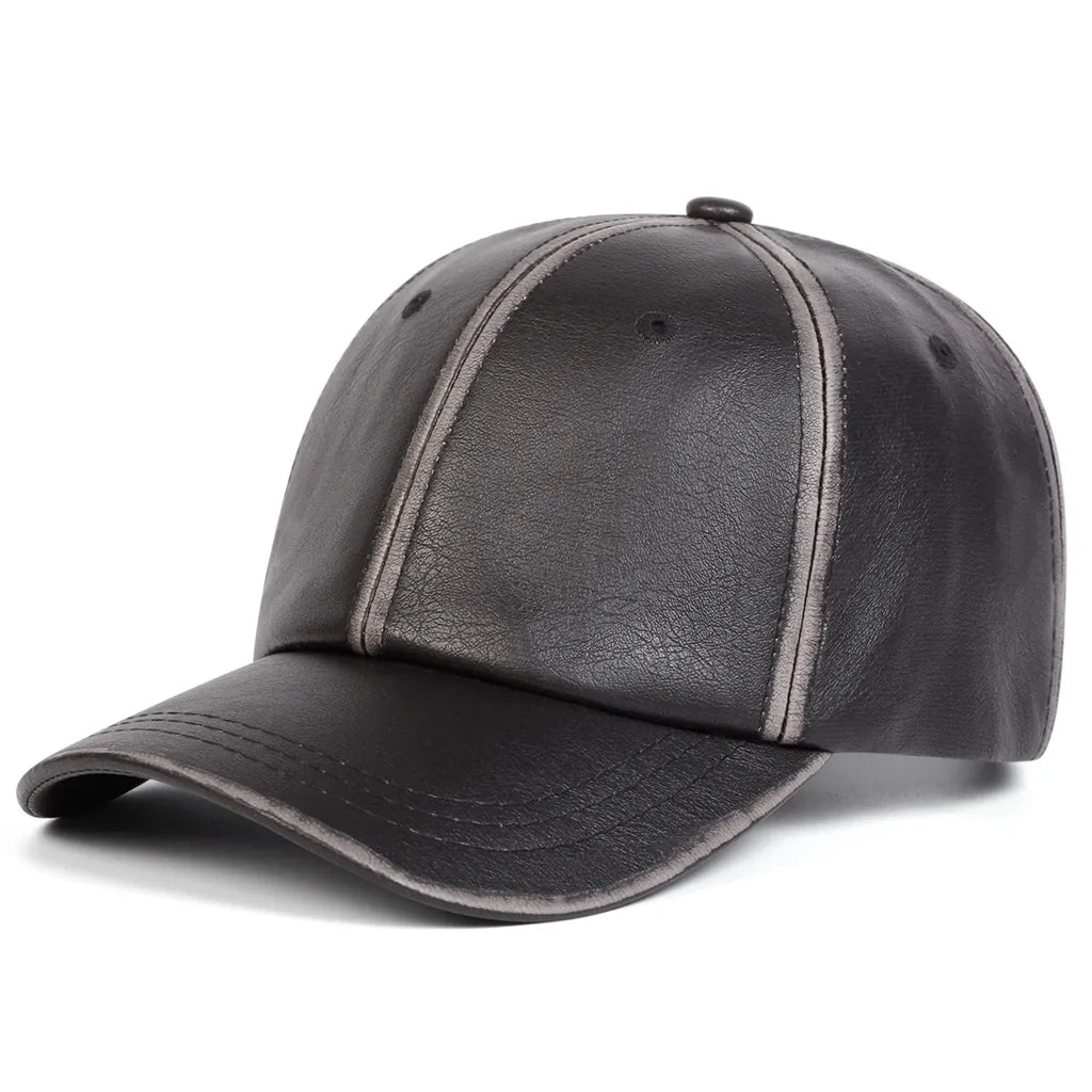 Bradley Retro Leather Baseball Cap