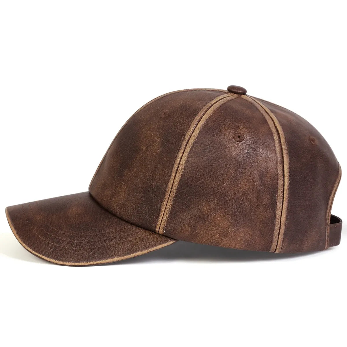Bradley Retro Leather Baseball Cap