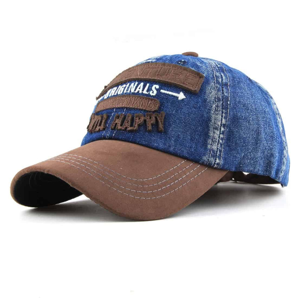 Brandon Embroidery Denim Baseball Cap