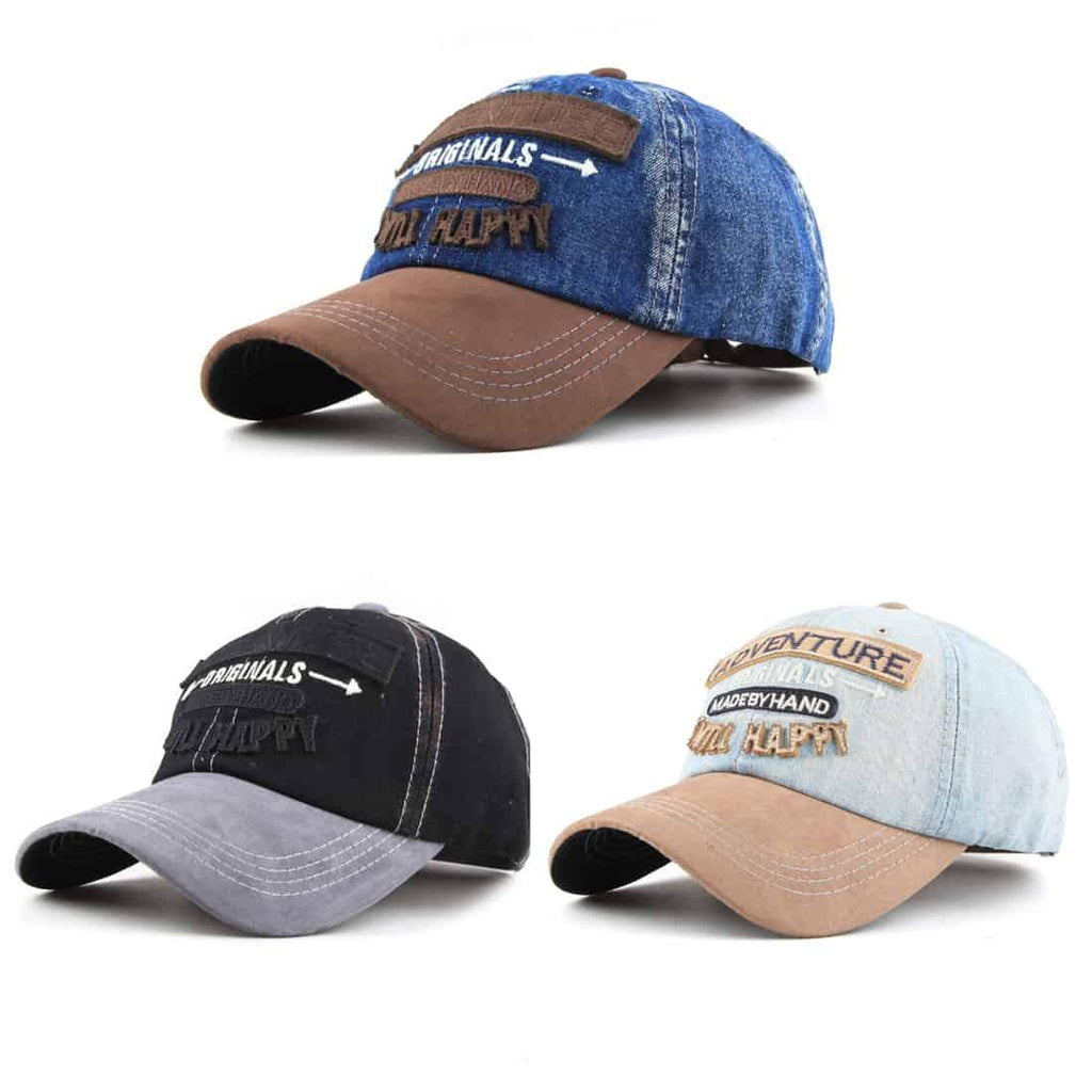 Brandon Embroidery Denim Baseball Cap
