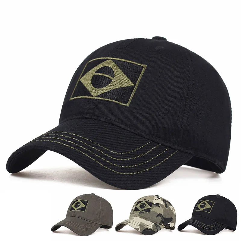 Brazil Flag Tactical Baseball Cap