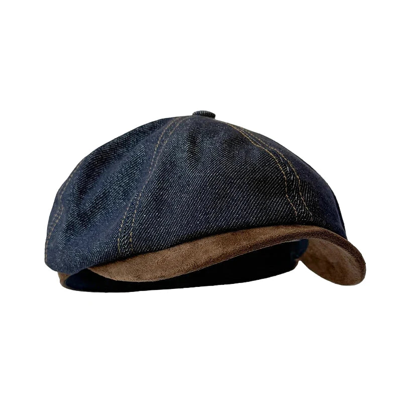 Brentford Blue Denim Newsboy Cap