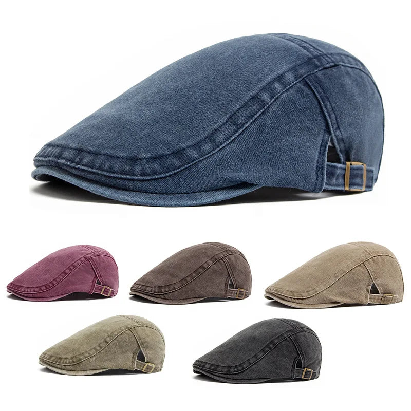 Brentford Washed Cotton Flat Cap