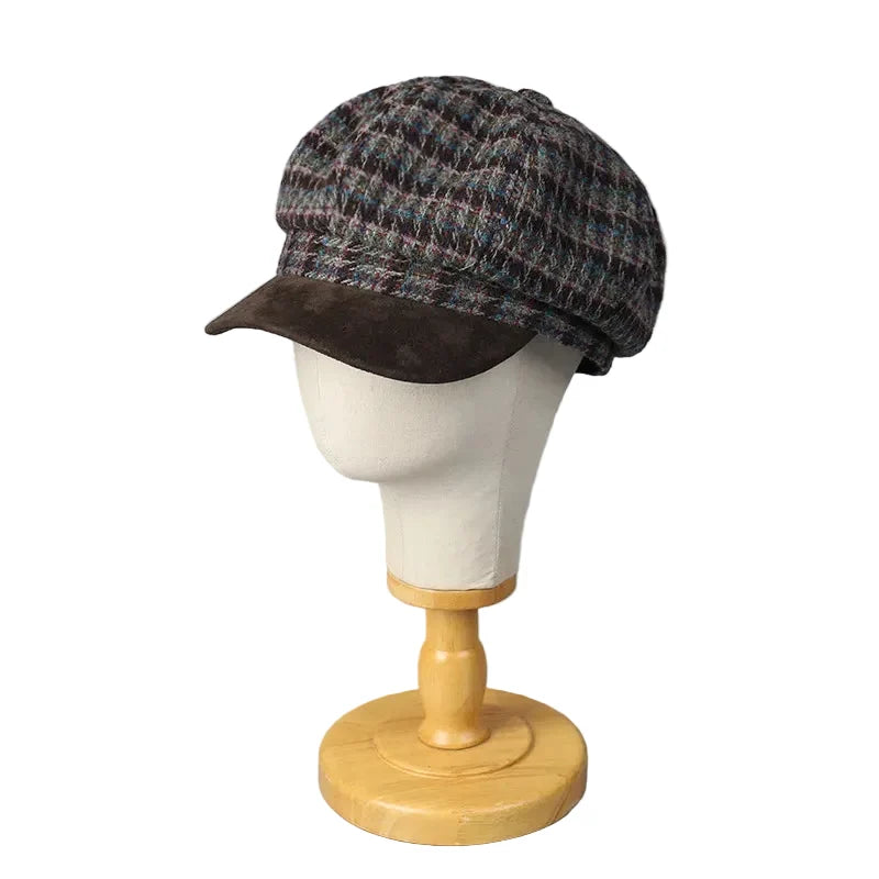 Bristol Women Wool Knitted 8-Panel Newsboy Cap