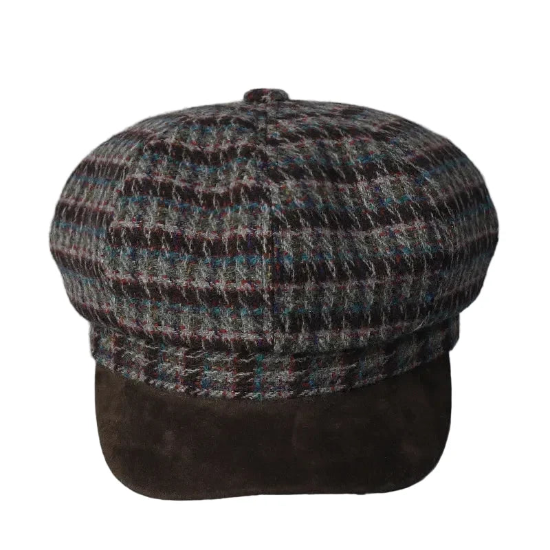 Bristol Women Wool Knitted 8-Panel Newsboy Cap