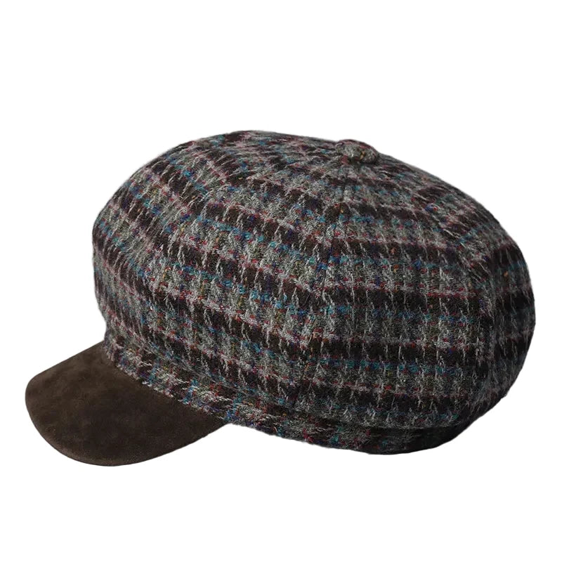 Bristol Women Wool Knitted 8-Panel Newsboy Cap