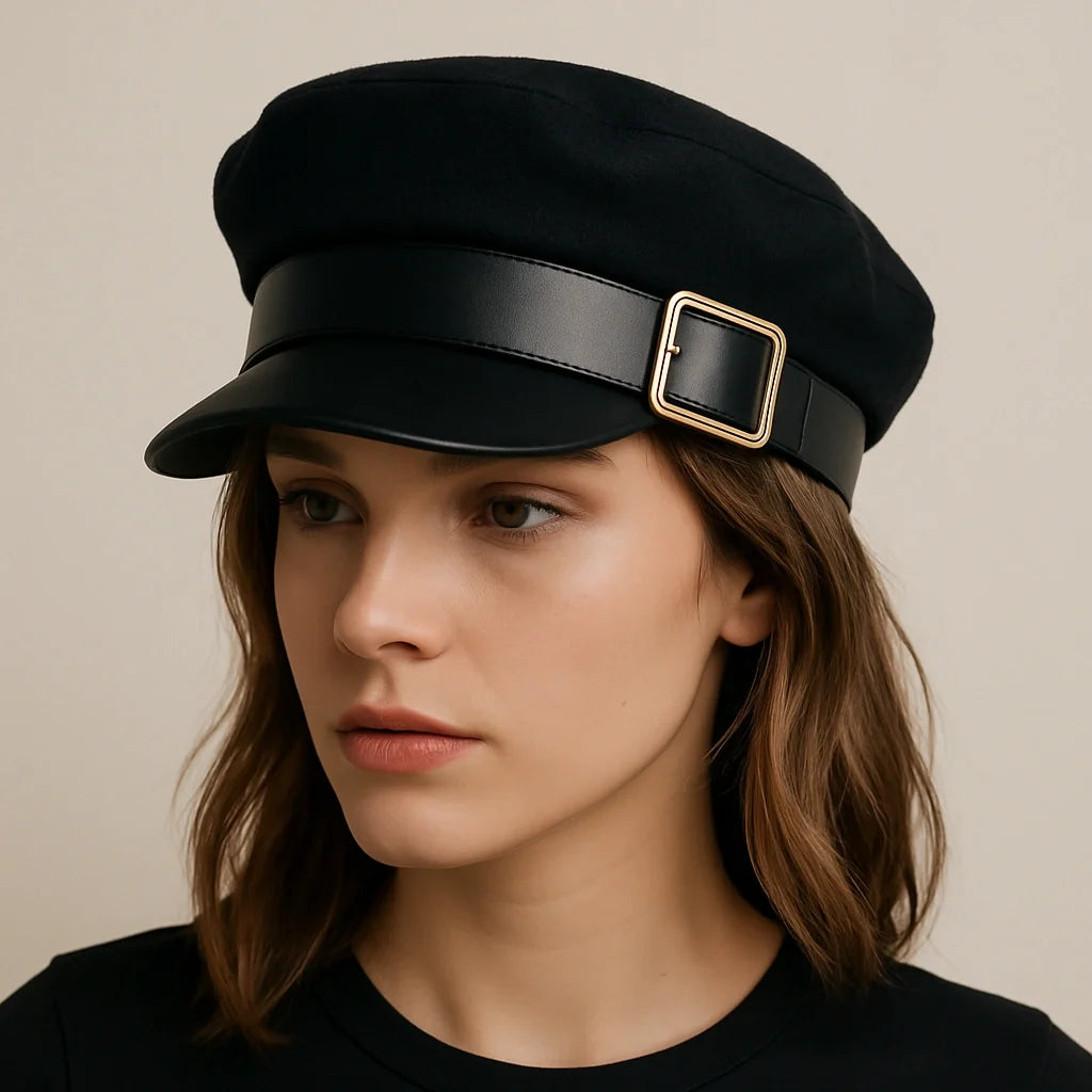 Bristol Black Cotton Sailor Cap